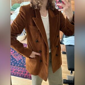 Doen Heirloom Duccio Brown corduroy jacket xs NWOT